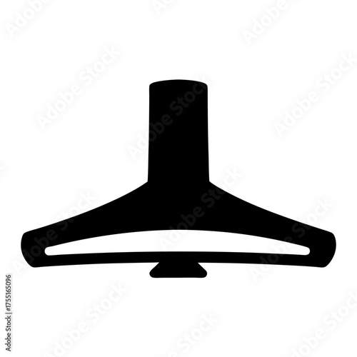 Simple Silhouette of a Black Kitchen Range Hood, Ventilation Device, Extractor Fan