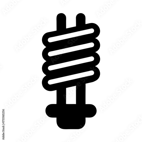 Compact fluorescent lamp icon highlighting energy efficiency and modern lighting technology