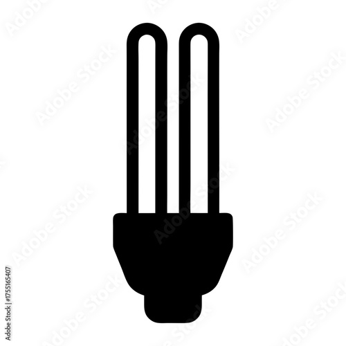 Minimalist Illustration of a Compact Fluorescent Lamp Energy Efficient Lighting