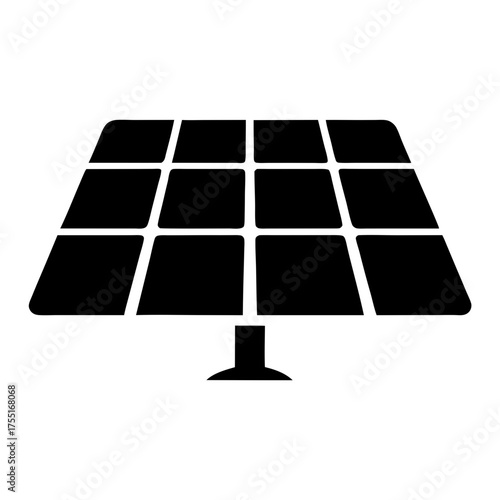 Stylized depiction of a solar panel for generating sustainable energy resources
