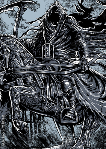 Horse war on the rock