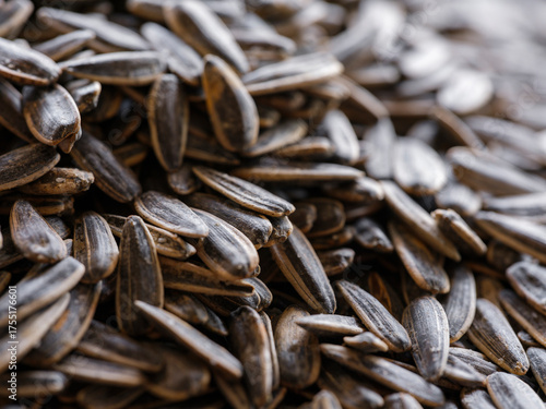 heap of sunflower seeds displayed at local market