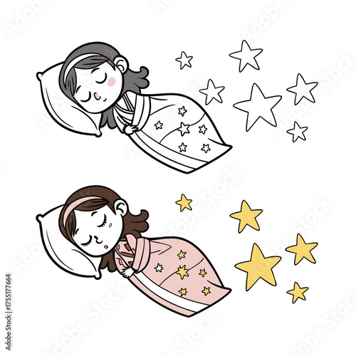 Cute cartoon rocket ship flying through stars and moon at night sky isolated on transparent background