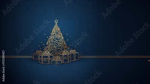 Weihnachtsgrusskarte mit Weihnachtsbaum.Christmas Tree.Merry Christmas