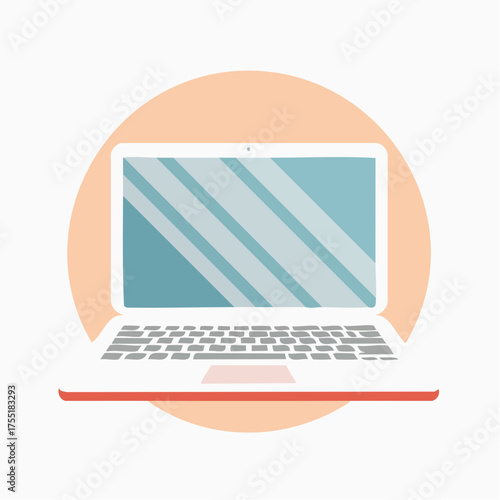 illustration of laptop flat style