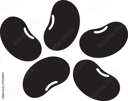 Food Security Silhouettes World Pulses Day Bean Lentil Shapes Nutritious Legumes Minimal Icon
