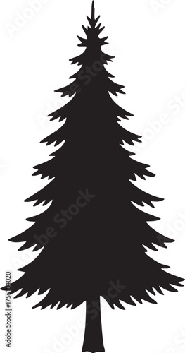 Forest Nature Silhouettes International Day Forests Pine Deciduous Tree Clean Cut Minimal Icon