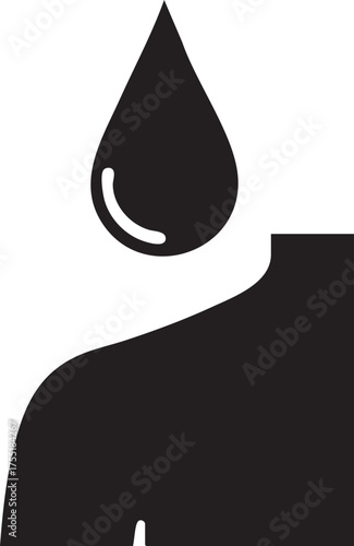Health Protection Silhouettes World Immunization Week Vaccine Drop Arm Shoulder Minimal Icon