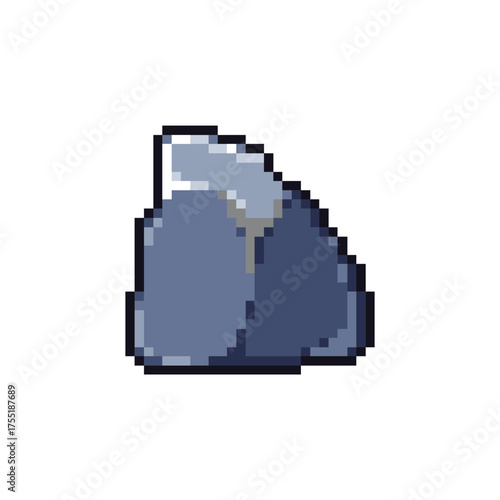 this is stone in pixel art with colorful color and white background ,this item good for presentations,stickers, icons, t shirt design,game asset,logo and your project.