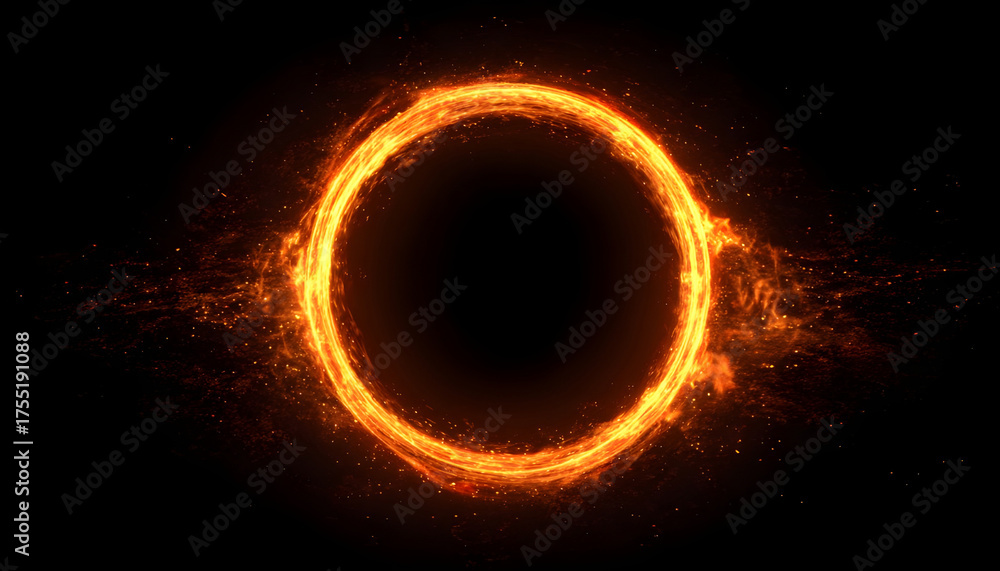 Fototapeta premium Ring of fire effect image
