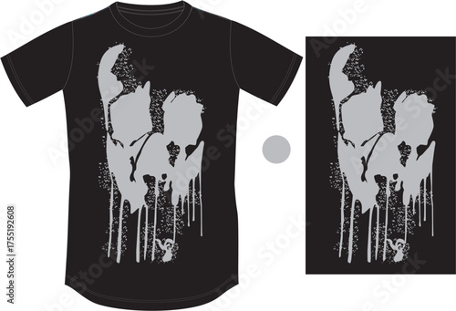 Rock'n'Roll Skull T-Shirt Art