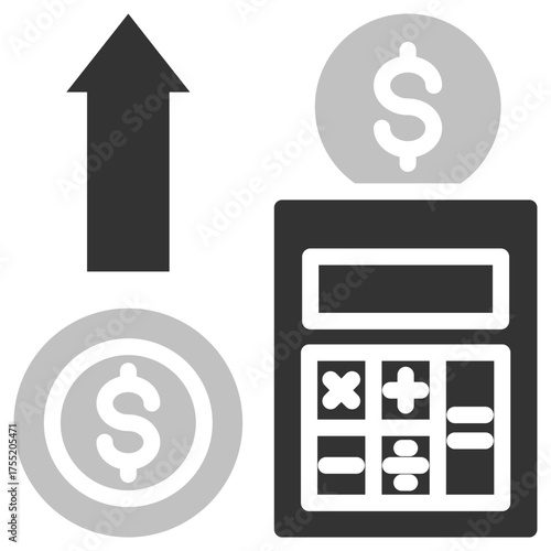 Profit icon isolated on white background. vector illustration icon for business, accounting financial and other business