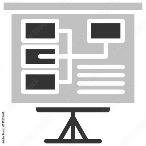 Planning icon isolated on white background. vector illustration icon for business, accounting financial and other business