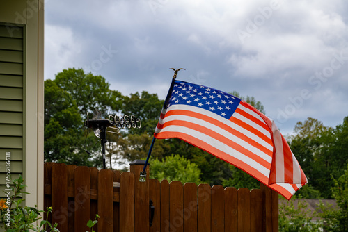 american flag in the breeze
