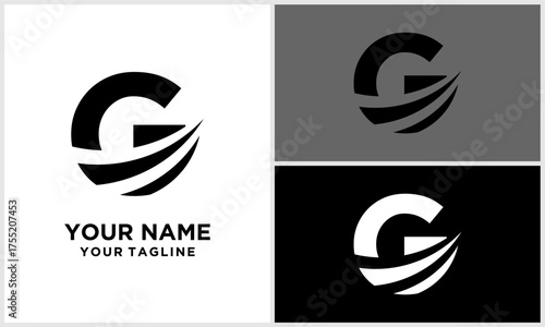Geometric letter G tech logo design inspiration.