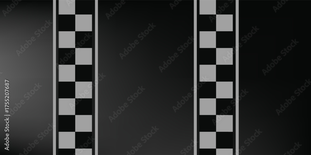 Obraz premium Finish line racing background top view,Vector line racing background