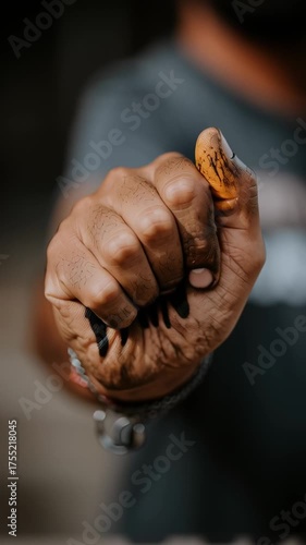 Close-up of hand with 