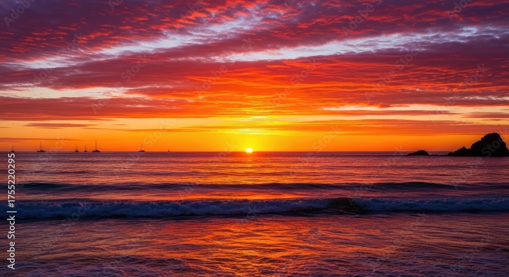Obraz premium sunset at the beach
