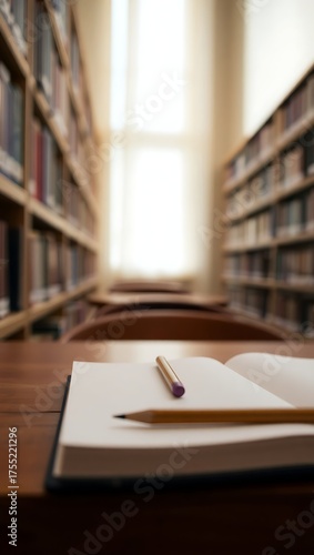 Generative AI scholarly pursuit a study space filled with books and learning tools.