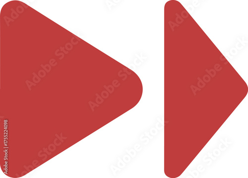 Forward button icon silhouette play symbol for media navigation and streaming services vector
