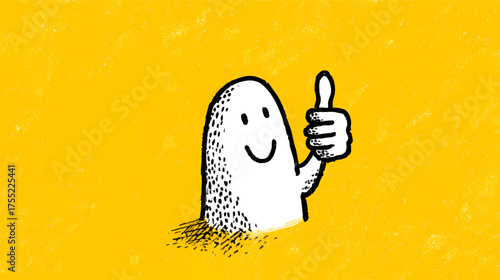 Colorful cartoon characters giving thumbs up with playful expressions.