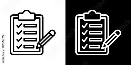 Task  Icon Of Line Black And White Style Vector Illustration 