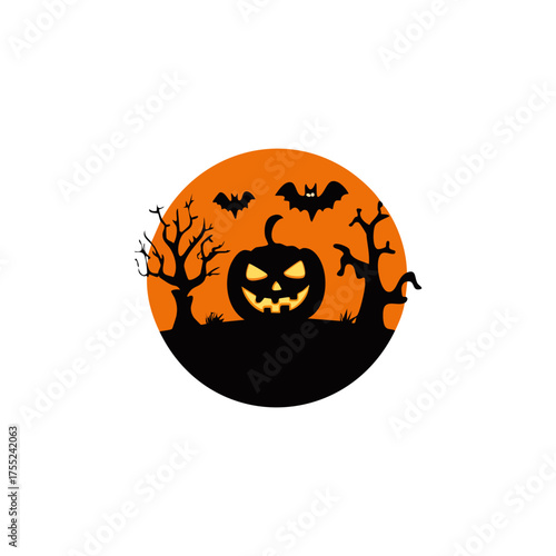 Silhouette hellowen vector black design
