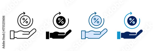 Tax Refund Icon Set Multiple Style Collection