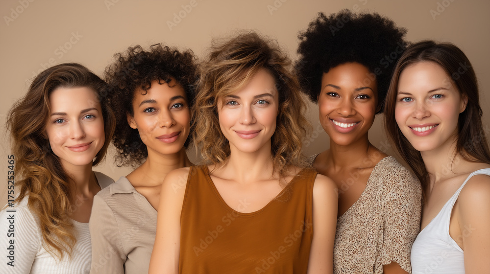 Obraz premium Beauty and Unity - Diverse Women with All Skin Tones