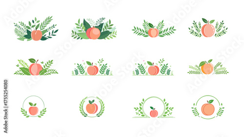 桃の草木イラストまとめ