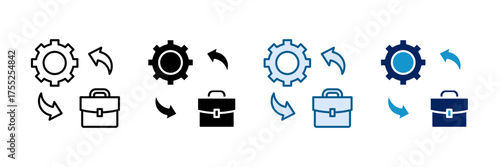 Workflow Icon Set Multiple Style Collection