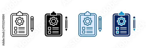 Task Board Icon Set Multiple Style Collection