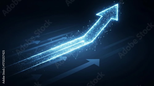 Business Growth Arrow Animation – Financial Success and Progress Concep