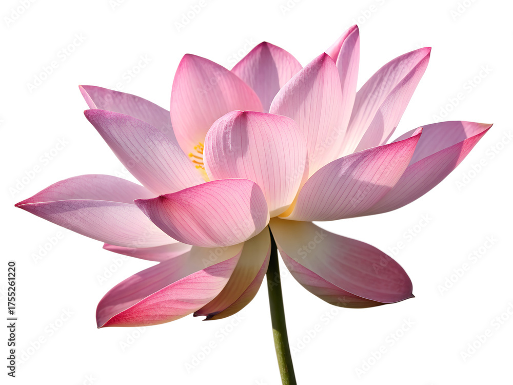 Fototapeta premium Pink Water Lily PNG – Realistic Lotus Flower Isolated on Transparent Background