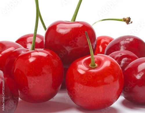 Wallpaper Mural Fresh and Juicy Cherries - A Close-Up View of Summers Delight. Torontodigital.ca