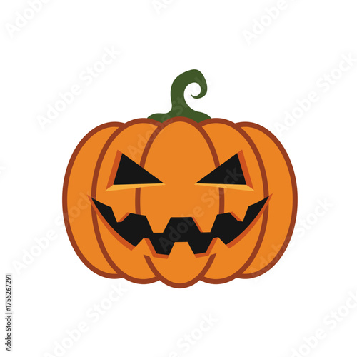 Spooky halloween jack o lantern pumpkin scary face orange festive autumn holiday decoration