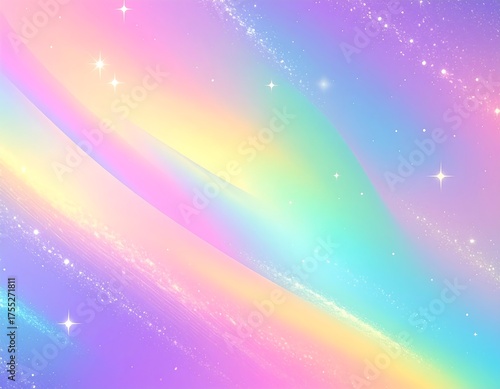 Wallpaper Mural Pastel Rainbow Dreamscape - A Soft and Shimmering Abstract Background. Torontodigital.ca