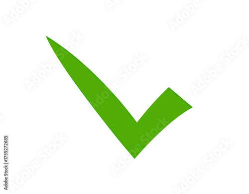 A large green checkmark, presented on a white background, signifying agreement or completion