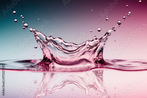 Pink water splash