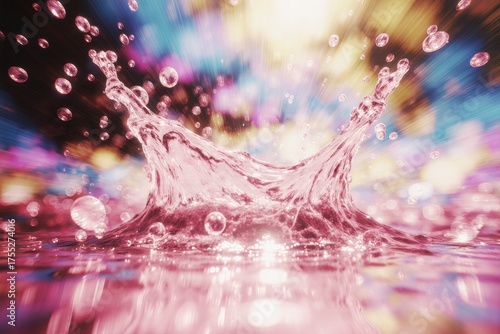 Pink water splash