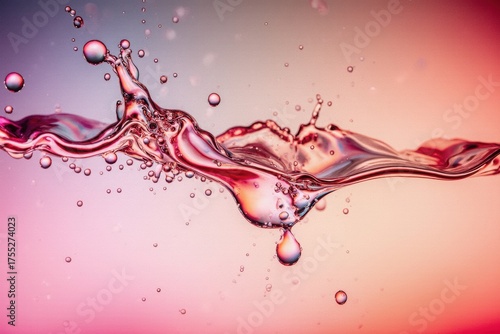 Pink water splash