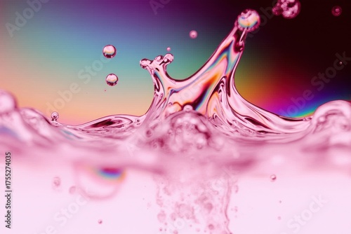 Pink water splash