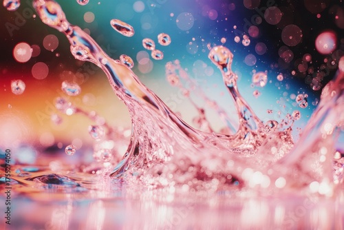 Pink water splash