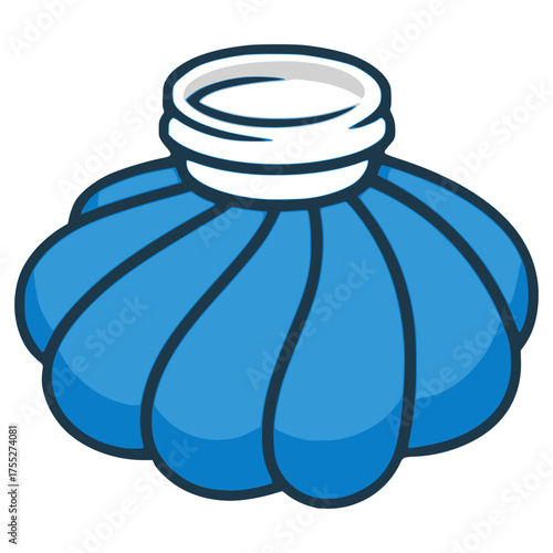 Ice Pack Ice Bags for therapy flat color vector illustration template design