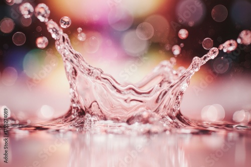 Pink water splash