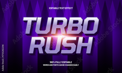 turbo rush editable text effect