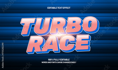 turbo race editable text effect