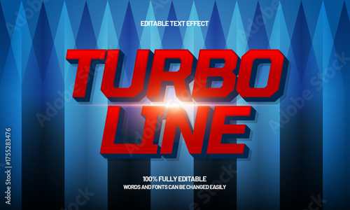 turbo line editable text effect