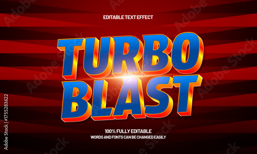 turbo blast editable text effect