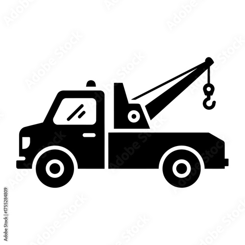Tow truck icon on white background